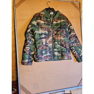Riflessi Green Camo Jacket Size 2XL Lightweight Zipper Outdoors Woodsy